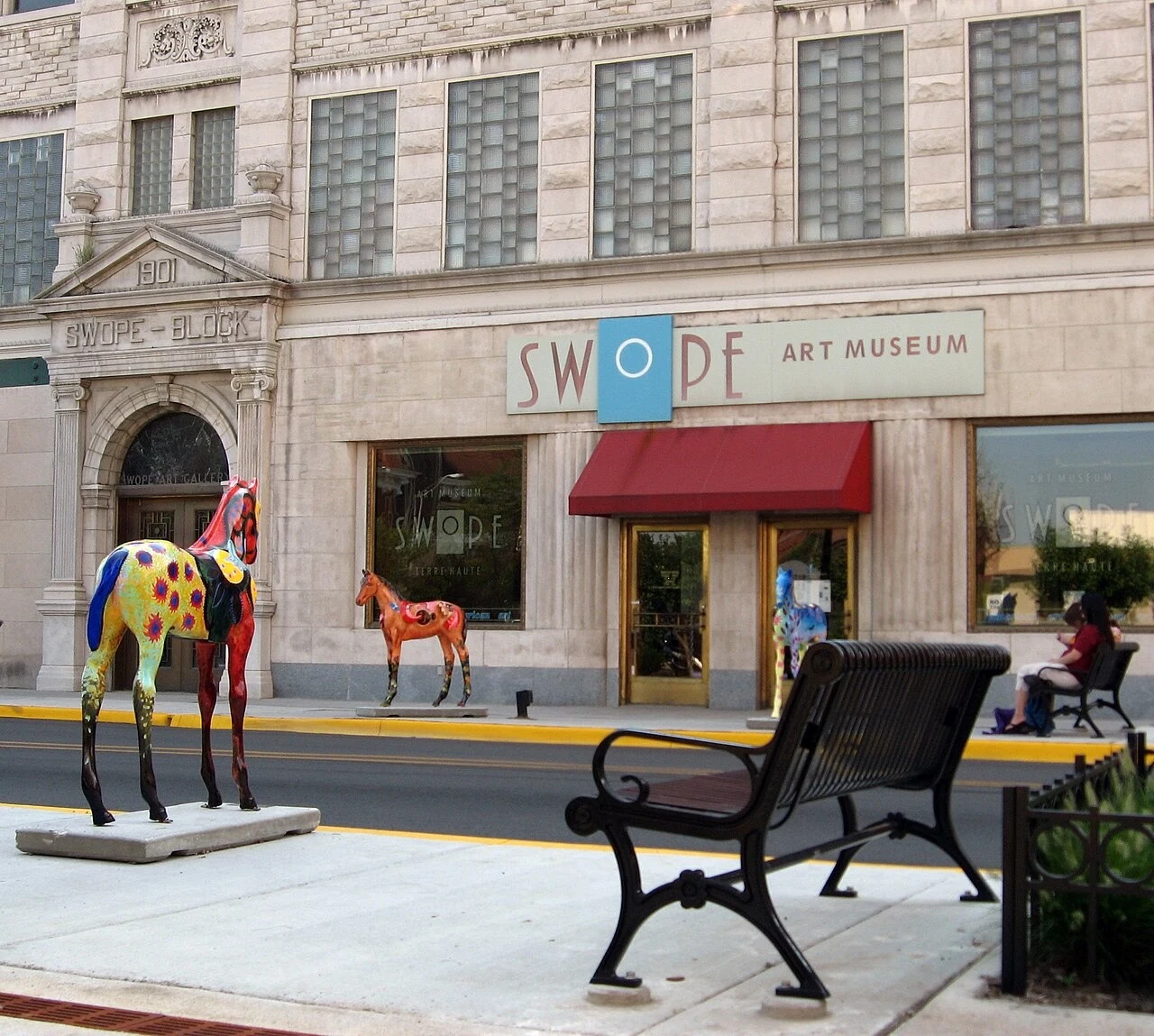 Swope Art Museum entrance and facade on South 7th Street in Terre Haute